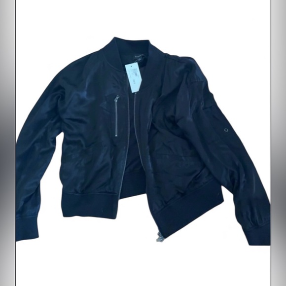 Evereve Black Bomber Jacket